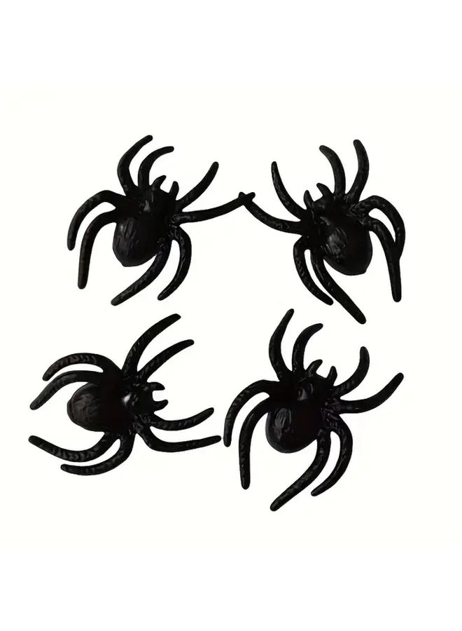 30 Pcs Black Plastic Spider Prop Halloween Christmas Easter Thanksgiving Home Office Party Decor With Detailed Web Design Durable Easy To Use - Image 4