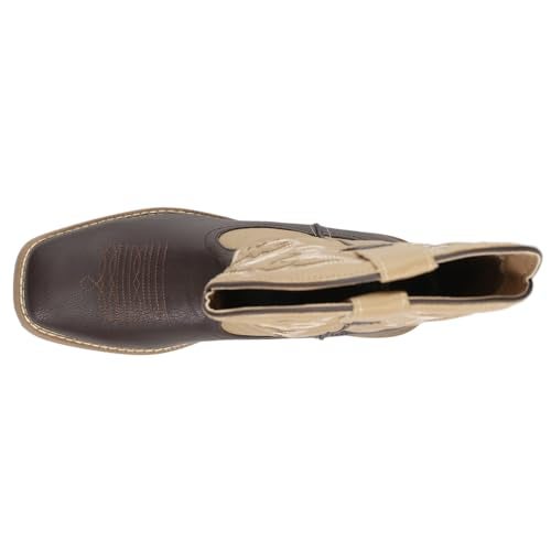 ROPER Mens Classic Square Toe Casual Boots Mid Calf - Brown - Size 10.5 M - Image 4