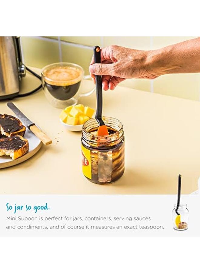 Dreamfarm Mini Supoon Silicone Jar Scraping Spoon 1 Teaspoon Black - Image 4