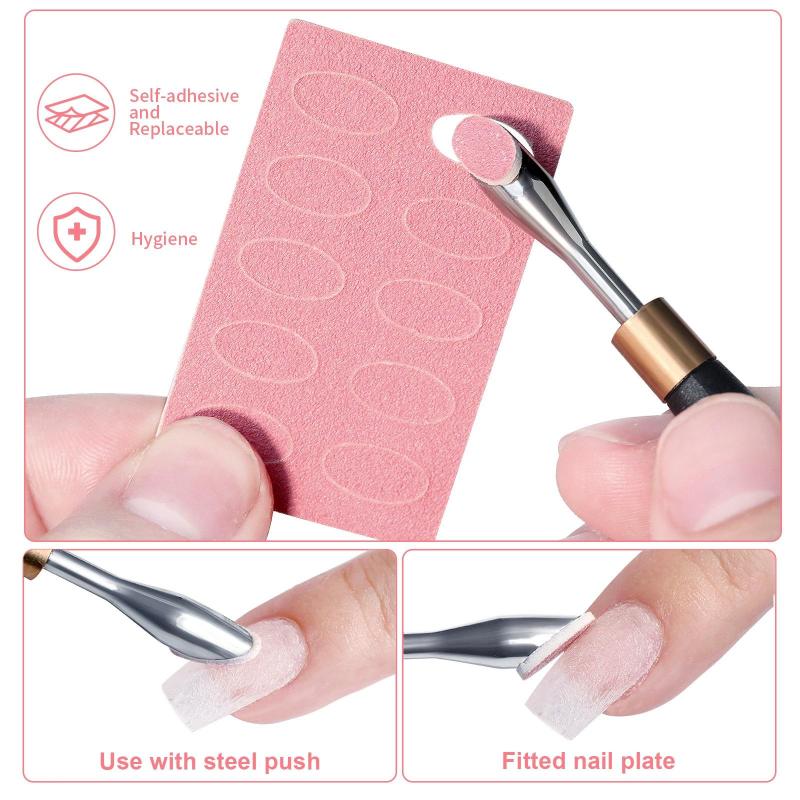 Steel Pusher Double-Headed Flexible Cuticle Remover - Double-Sided Efficiency Horseshoe Pusher for Russian-Style Manicure - Image 5