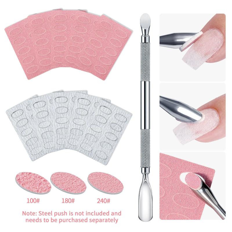 Steel Pusher Double-Headed Flexible Cuticle Remover - Double-Sided Efficiency Horseshoe Pusher for Russian-Style Manicure - Image 2