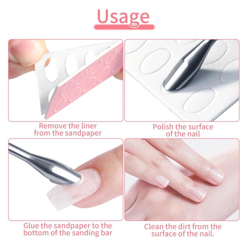 Steel Pusher Double-Headed Flexible Cuticle Remover - Double-Sided Efficiency Horseshoe Pusher for Russian-Style Manicure - Image 4