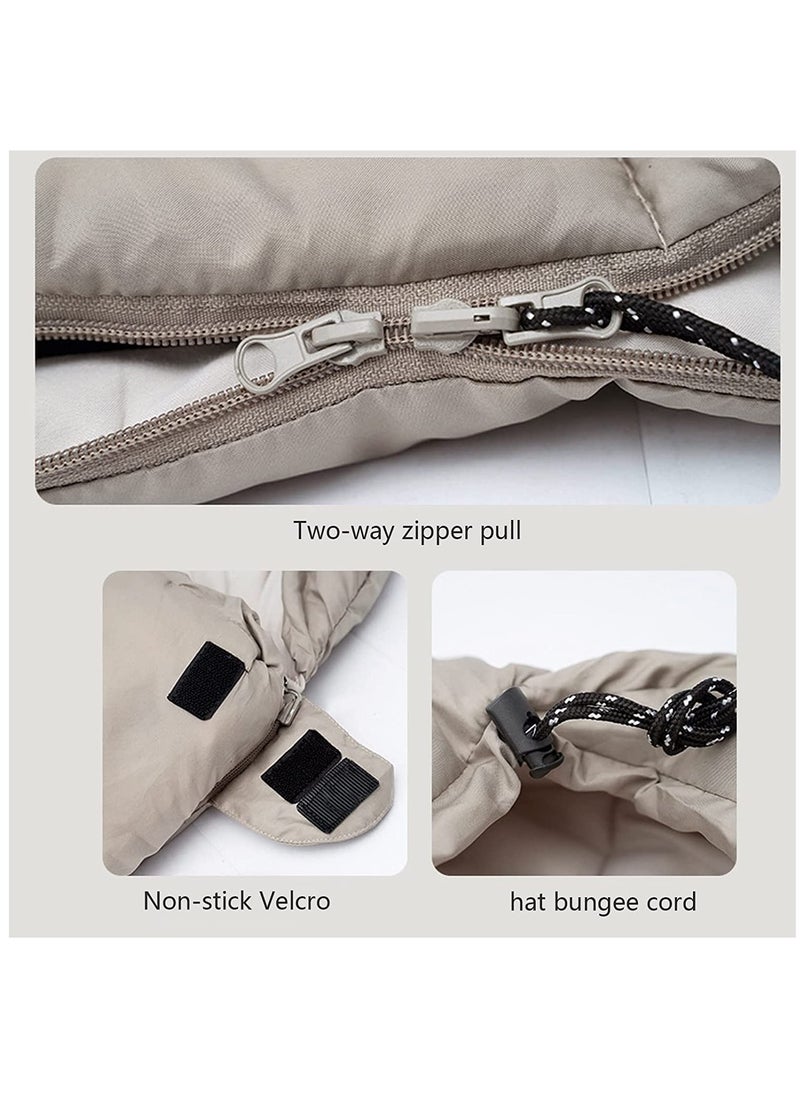 Arabest Washable Cotton Sleeping Bag 24.8-53.6°F Lightweight Sleeping Bag for Adults 3 Season Warm & Cool Weather Waterproof Sleeping Bag for Camping Traveling Outdoors （Grey）  - Image 5