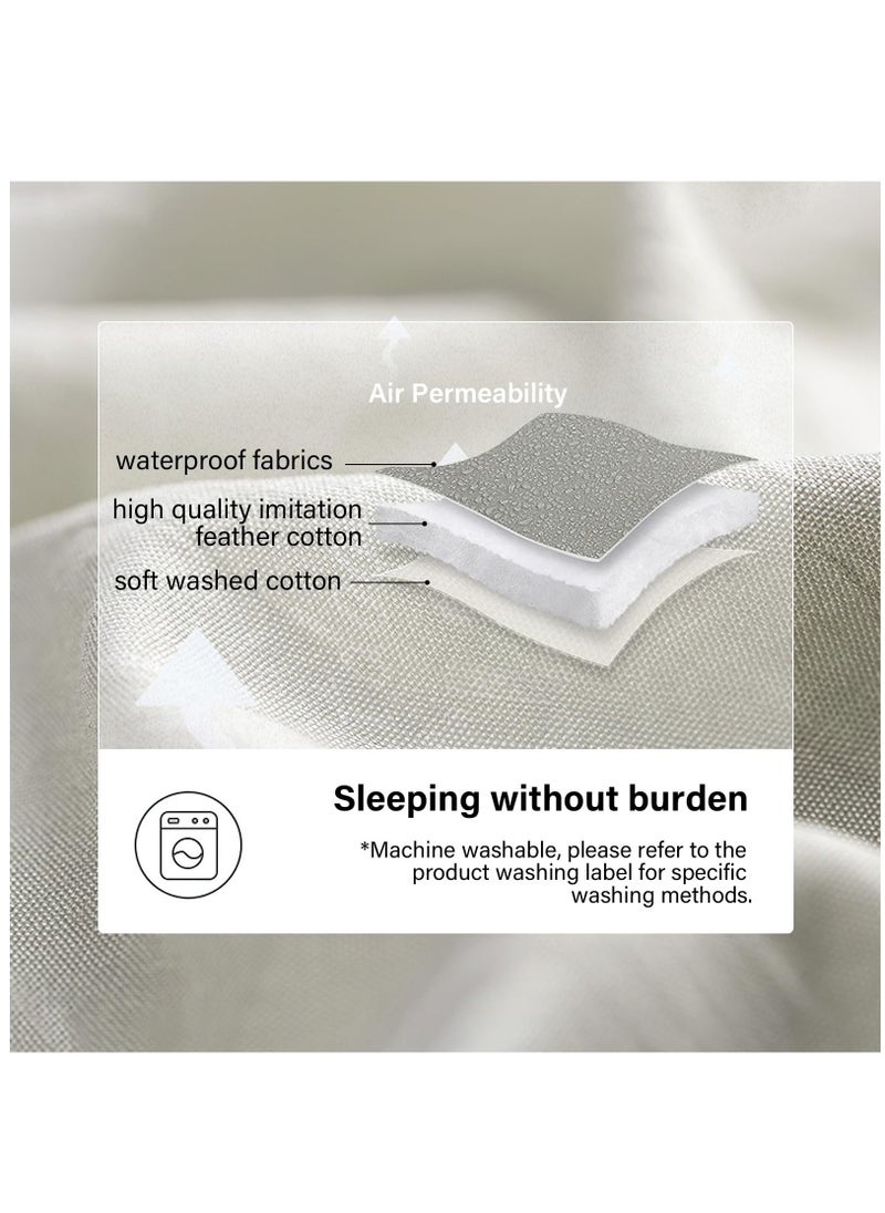 Arabest Washable Cotton Sleeping Bag 24.8-53.6°F Lightweight Sleeping Bag for Adults 3 Season Warm & Cool Weather Waterproof Sleeping Bag for Camping Traveling Outdoors （Grey）  - Image 3