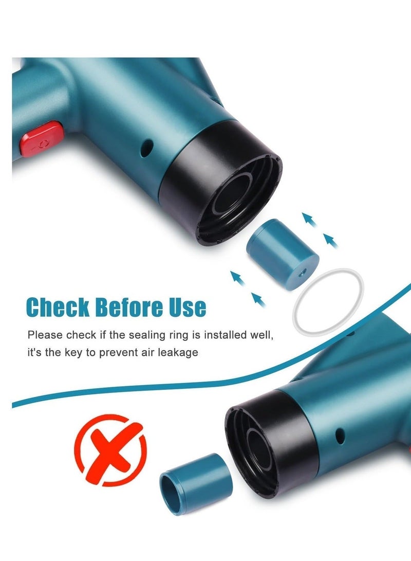 VELARO Toilet Plunger High Pressure Air Drain Blaster, Stainless Steel Drain Clog Remover Tool with 5 Heads for Toilets, Sinks, Bathtubs & Floor Drains - Image 2