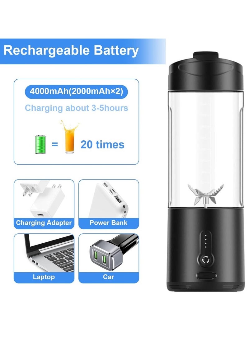 Portable Blender,Smoothie Blender, Personal Mini Juice Blender, Mini Blender for Fruit Smoothies and Shakes,USB Juicer for Baby Food,Gym,Travel and More