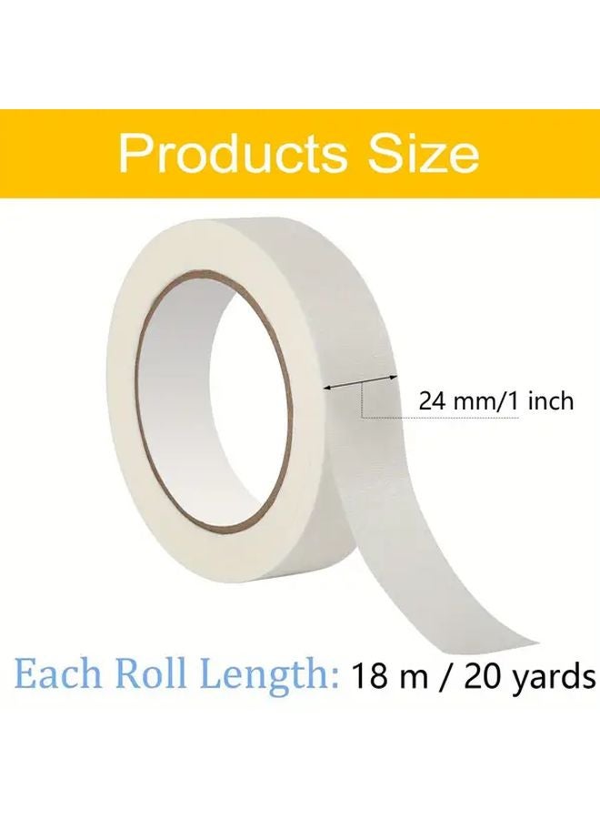 30pcs White Masking Tape 0.94x20 Yard Durable Painter Tape for Painting Labeling Crafts - Image 3