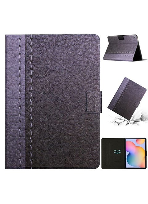 Case Cover For Samsung Galaxy Tab A7 10.4 2020 T500 Stitching Solid Color Smart Leather Tablet Case Grey