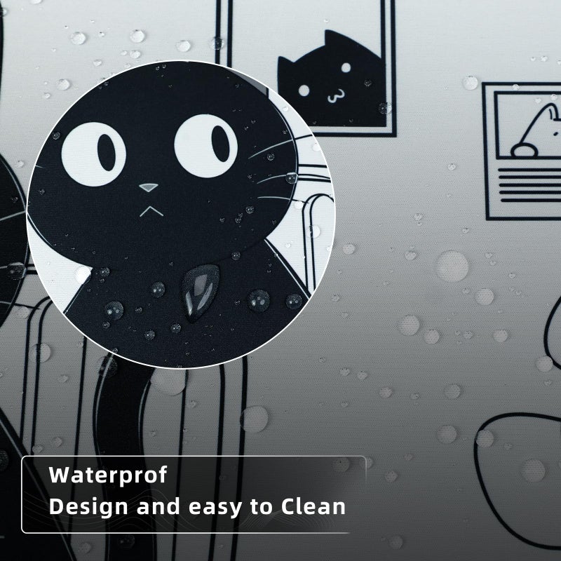 FLY SPRAY Gaming Mouse Pad for Computer,Large Mouse Pads for Desk Keyboard, Black Anime Cat Desk Mat Laptop,Cute XXL Waterproof Keyboard Pad,Extended Big Non-Slip Rubber Mousepad (Black Cat) - Image 5