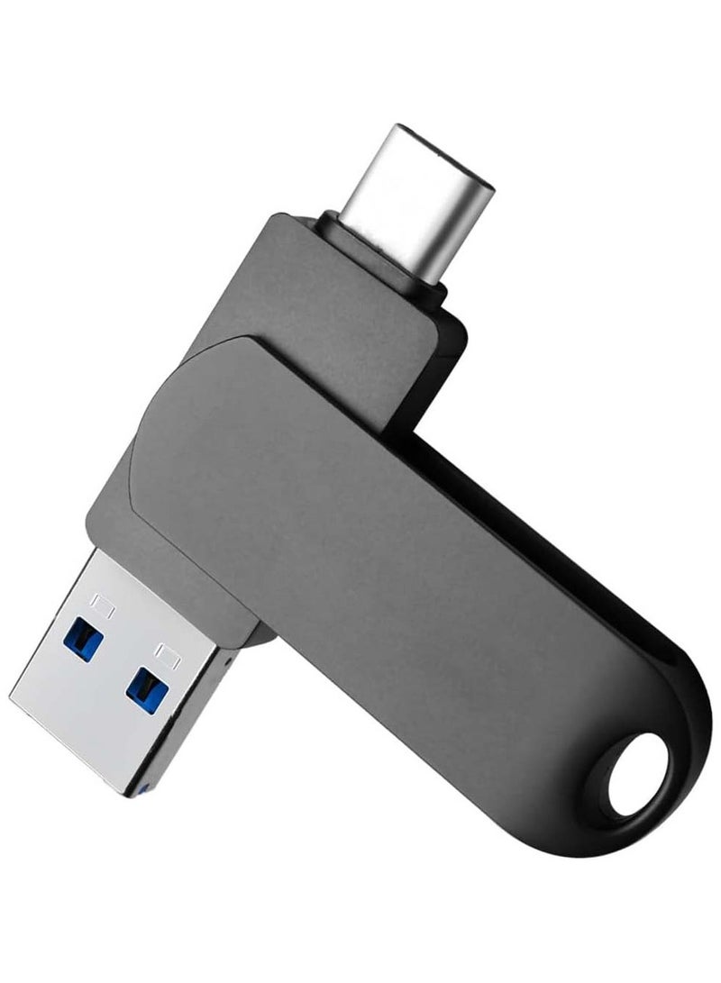 دوداو فلاشة Dudao بسعة 32 جيجابايت USB-C – سرعة عالية 170 ميجابايت/ثانية، فلاش متعدد المنافذ متوافق مع هواتف أندرويد والأجهزة اللوحية وأجهزة الكمبيوتر (أسود) - Image 1