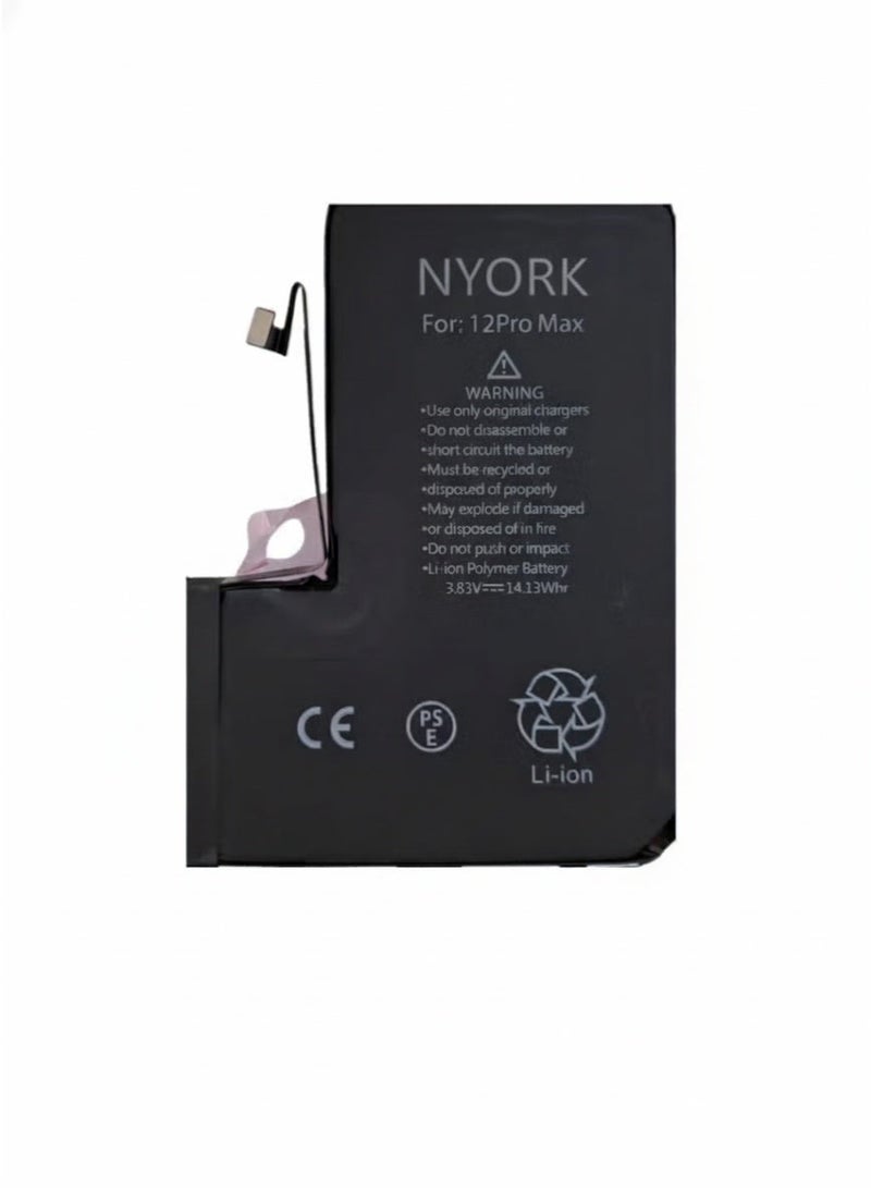 NYORK Extra Power Battery for iPhone 12 Pro Max – Upgraded 4200mAh High-Capacity Li-ion Polymer Battery (Original 3687mAh) – Reliable, Efficient iOS Series Replacement - Image 1