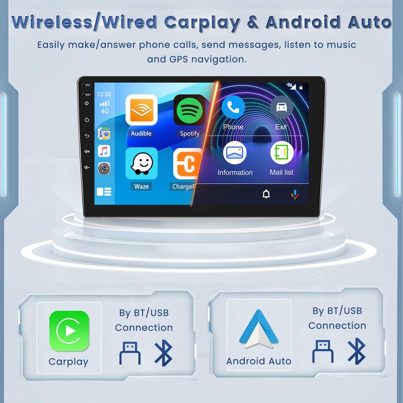 Roinvou [Upgrade HiFi] Car Stereo Radio for Lexus RX300 RX330 RX350 RX400H 2004-2009 with Wireless Carplay Android Auto, 2+64G 9 inch HD IPS Thouch Screen Bluetooth Radio with GPS WiFi AHD Backup Camere - Image 3
