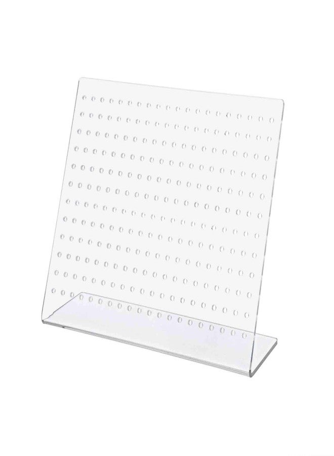 Marketing Holders Earring Display Stand Holds 120 Pair Slant Back Clear Acrylic for Hoops Studs or Dangles Jewelry Retailers Fashion Boutiques Personal Use Department Stores Sleek Contemporary - Image 1