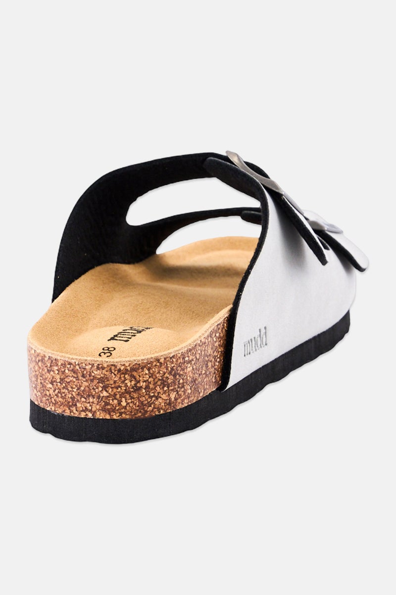 Mudd Women Slip On Cork Sandals, Light Grey - Image 3