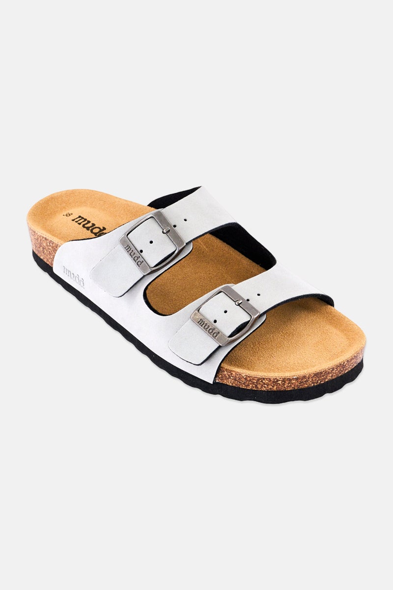 Mudd Women Slip On Cork Sandals, Light Grey - Image 1