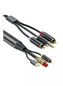 Captaintech AV300 Digital to Analog Audio Conversion Cable, Digital SPDIF/Optical & Coaxial to Analog L/R RCA & 3.5mm AUX Stereo Audio Cable for Xbox/ for PS4/ for PS5/ TV/ Home Stereo (3M)  - Image 1