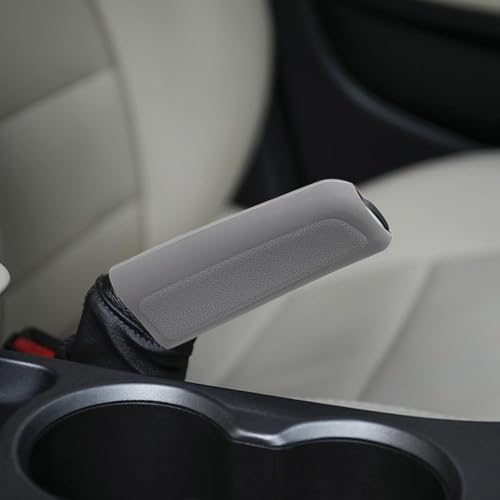 aakichi 2Pcs Silicone Gear Shift Knob Cover Car Handbrake Cover Set | Anti-Slip Grip Universal Silicone Protective Sleeves for Car Interior Styling & Comfort | Durable Soft Grip (Grey) - Image 3