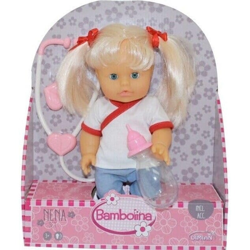 Dimian - Nena Doll Doctor with Stethoscope and Bottle 36 cm - BD132 - Image 1