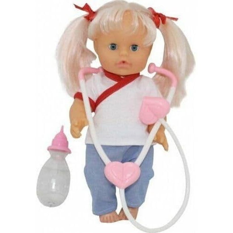 Dimian - Nena Doll Doctor with Stethoscope and Bottle 36 cm - BD132 - Image 2