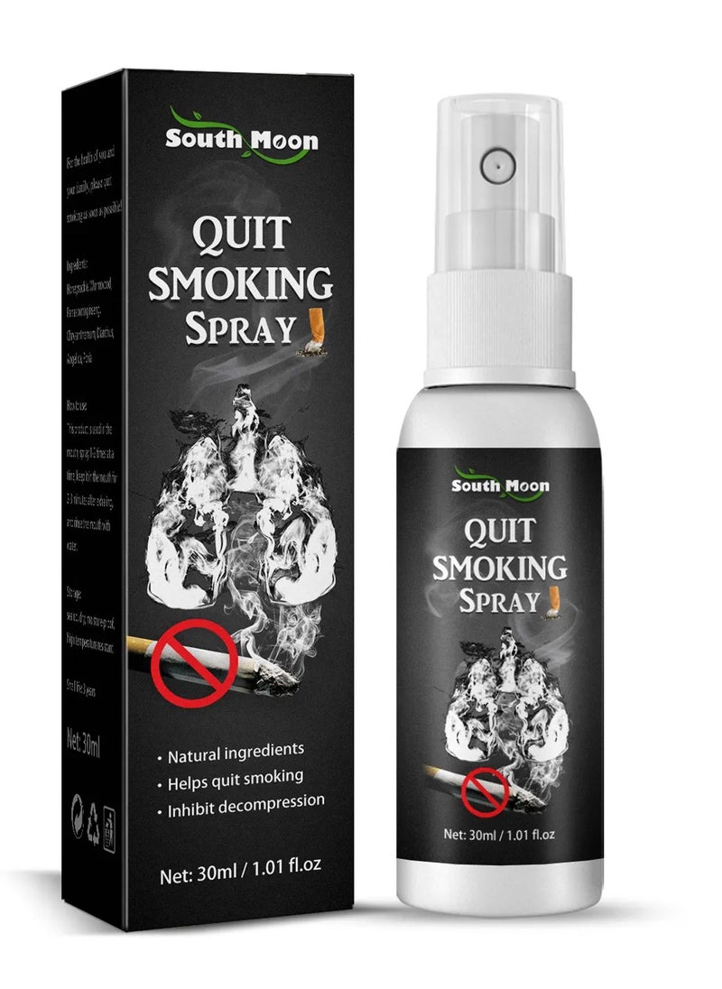 SOUTH MOON Quit Smoking, Nicotine Craving Relief Spray, Fight Nicotine Withdrawal Symptoms, an Easy Way to Quit Smoking Cigarettes Without Side Effects, an All Natural & Nicotine Free Stop Smoking Aid  - Image 1