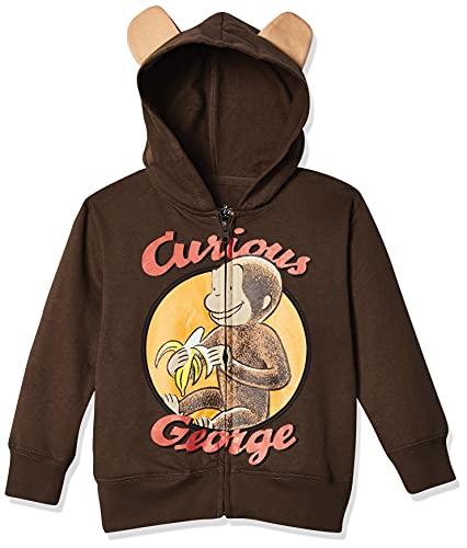 Curious George Little Boys' Toddler Character Hoodie, Brown, 4T - Image 1