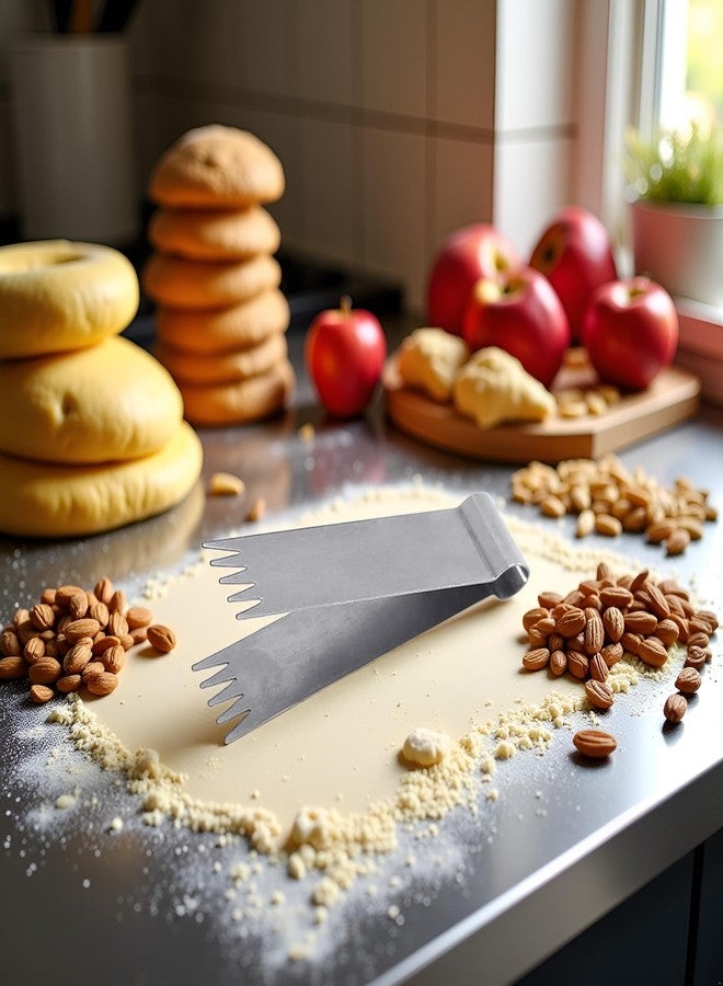 WsjiaboFux Silver Stainless Steel Walnut Clip Baking Bread Dessert Pastry Decoration Peanut Engraving Mold Cake Bun Decorating Tool Stainless Steel Walnut Clip，Bakeware - Image 2