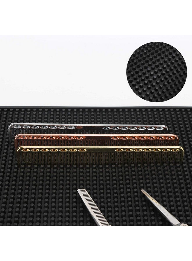 سيج بيوتي سجادة حلاقة لقص الشعر، Segbeauty 11.8 × 17.5 بوصة سجادة حلاقة مطاطية مرنة مضادة للانزلاق لمحطات مقص أدوات الصالون سجادة حماية سطح الطاولة لخدمة البار سجادة حوض غسيل وسادة محطة صالون التجميل - Image 4