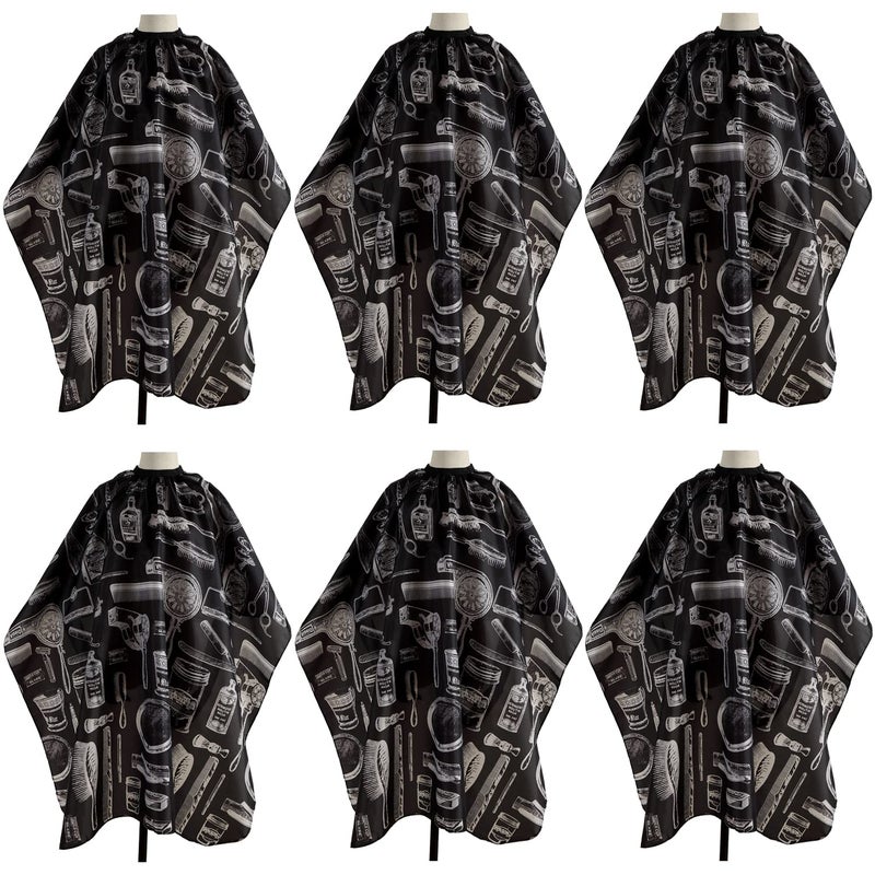 Hedume 6 Pack Waterproof Salon Cape  Professional Hairdressing Cape for Cutting Dyeing Perming Hair Mask and Care