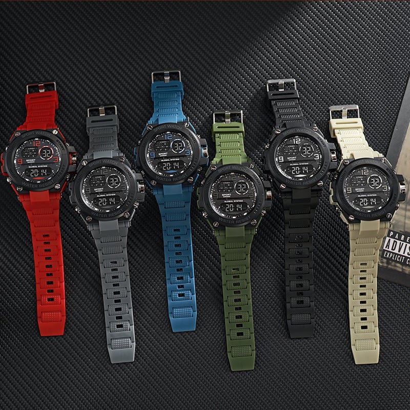 New Men'S Outdoor Mountaineering Electronic Watch Student Multifunctional Luminous Alarm Chronograph Electronic Watch - Image 5