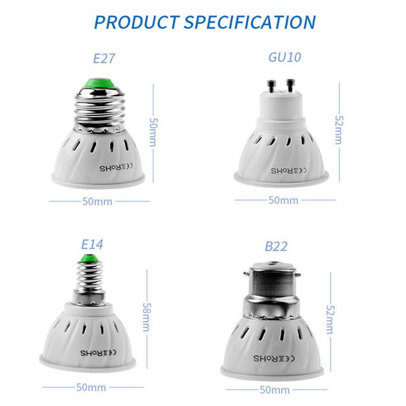 مصباح LED إشعاعي E14 220 فولت، مصباح ذرة ذرة LED بـ 48 مصباحًا LED، ضوء إشعاعي LED باللون الأبيض الدافئ - Image 3