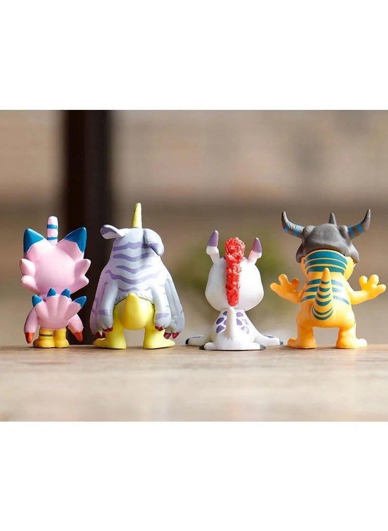 PG - A 9-piece set of characters from the anime Digital Heroes Digimon, 5 cm - Image 1