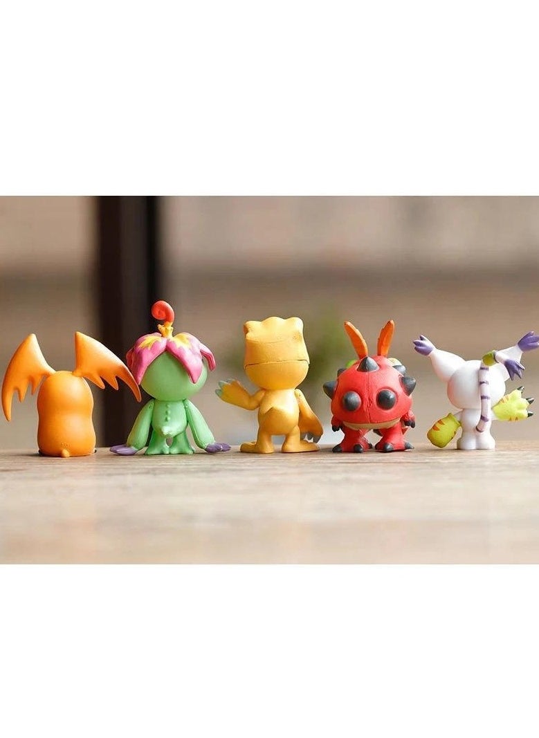 PG - A 9-piece set of characters from the anime Digital Heroes Digimon, 5 cm - Image 1