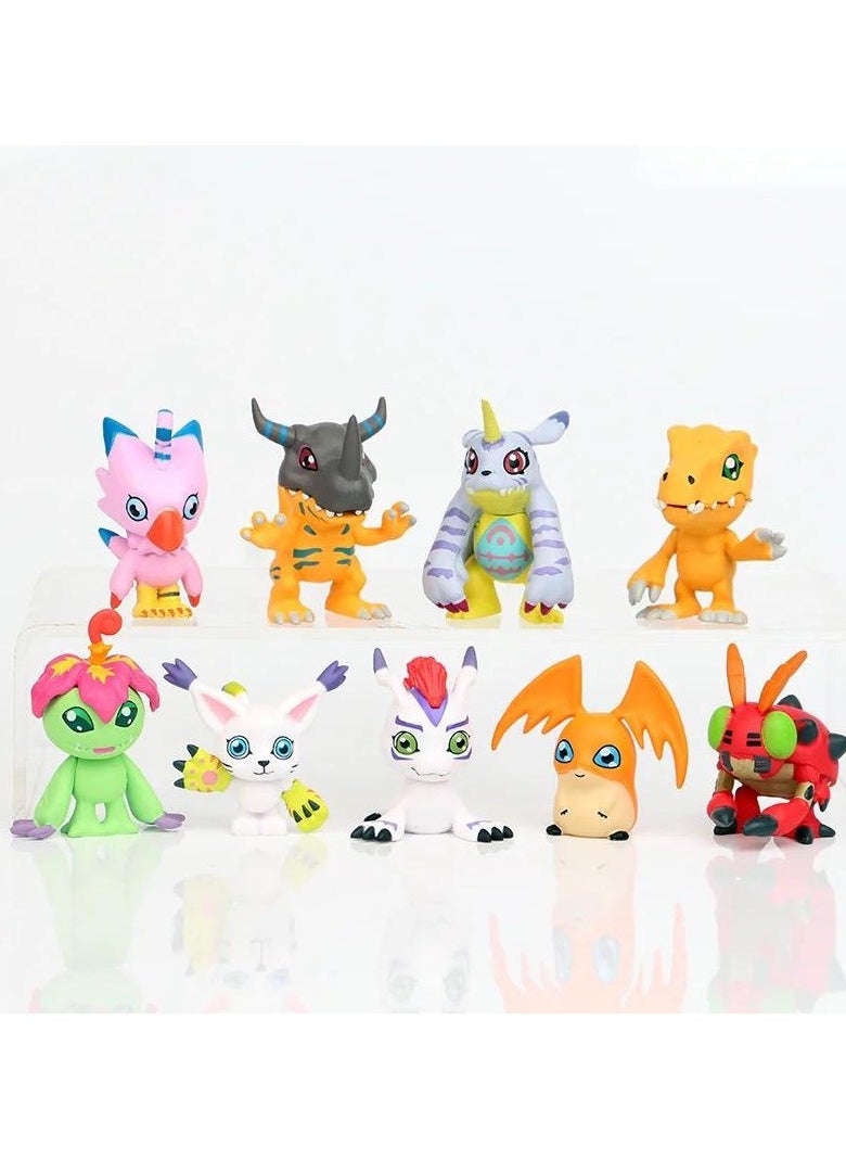 PG - A 9-piece set of characters from the anime Digital Heroes Digimon, 5 cm - Image 1