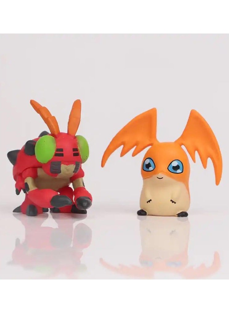 PG - A 9-piece set of characters from the anime Digital Heroes Digimon, 5 cm - Image 1
