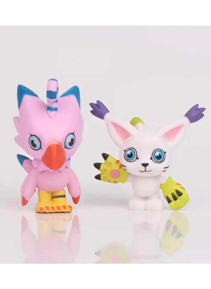 PG - A 9-piece set of characters from the anime Digital Heroes Digimon, 5 cm - Image 1