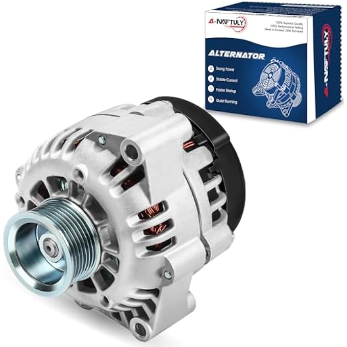 A-NAFTULY Alternator Replacement for Chevy Suburban Tahoe Blazer Astro C1500 C2500 C3500 GMC Isuzu Cadillac Escalade 4.3L 5.0L 5.7L 7.4L 96 97 98 99 00 01 02, High Output Alternator ADR0089, 40012098 - Image 1