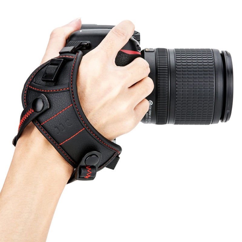 JJC Deluxe Microfiber Camera Hand Strap, Secure Padded Camera Holder Wrist Strap for Canon Nikon Sony Fujifilm Olympus DSLR and Mirrorless, Must Have Photography Accessories for Photographers - Image 1