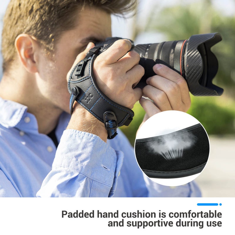 JJC Deluxe Microfiber Camera Hand Strap, Secure Padded Camera Holder Wrist Strap for Canon Nikon Sony Fujifilm Olympus DSLR and Mirrorless, Must Have Photography Accessories for Photographers - Image 2