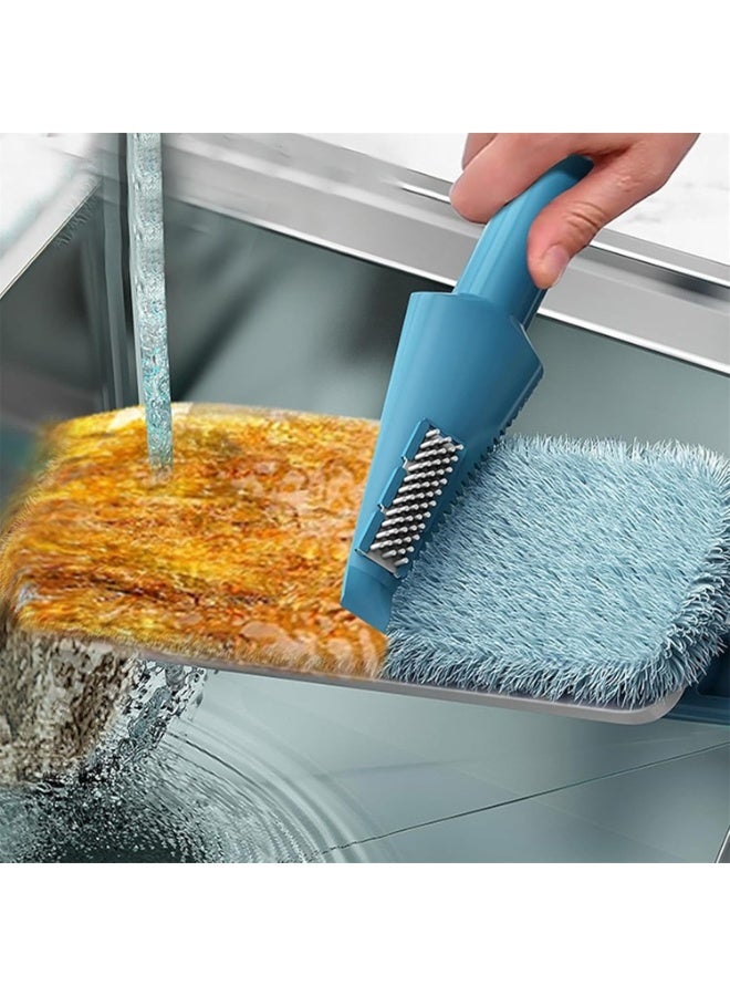 Alissa 3-in-1 Mini Spin Mop & Scrubber – 360° Rotating, Cordless, Adjustable Handle – Includes Triangular Scraper for Bathroom, Tile, Floor, Wall & Kitchen – 3-Pack Cleaning Set  - Image 2