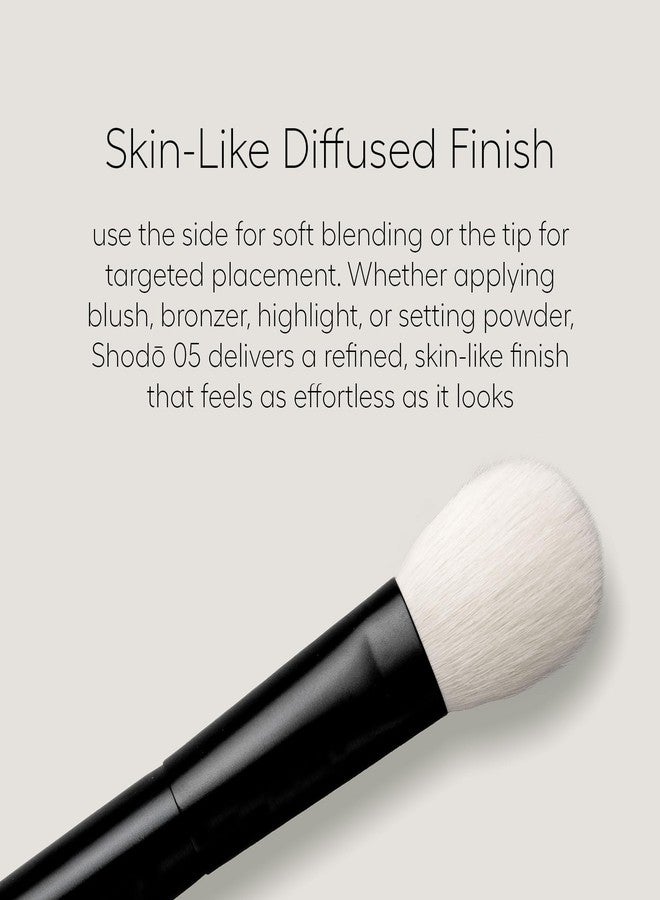 rephr Shodo 05 No-Makeup Makeup Brush, Natural Goat Hair | Angled for Blush, Bronzer, Highlight & Setting Powder | Skin-Like Diffused Finish | Handmade in Kumano, Japan - Image 5
