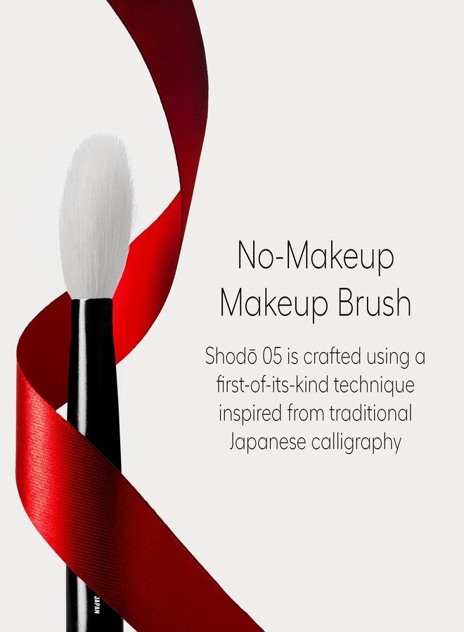 rephr Shodo 05 No-Makeup Makeup Brush, Natural Goat Hair | Angled for Blush, Bronzer, Highlight & Setting Powder | Skin-Like Diffused Finish | Handmade in Kumano, Japan - Image 3