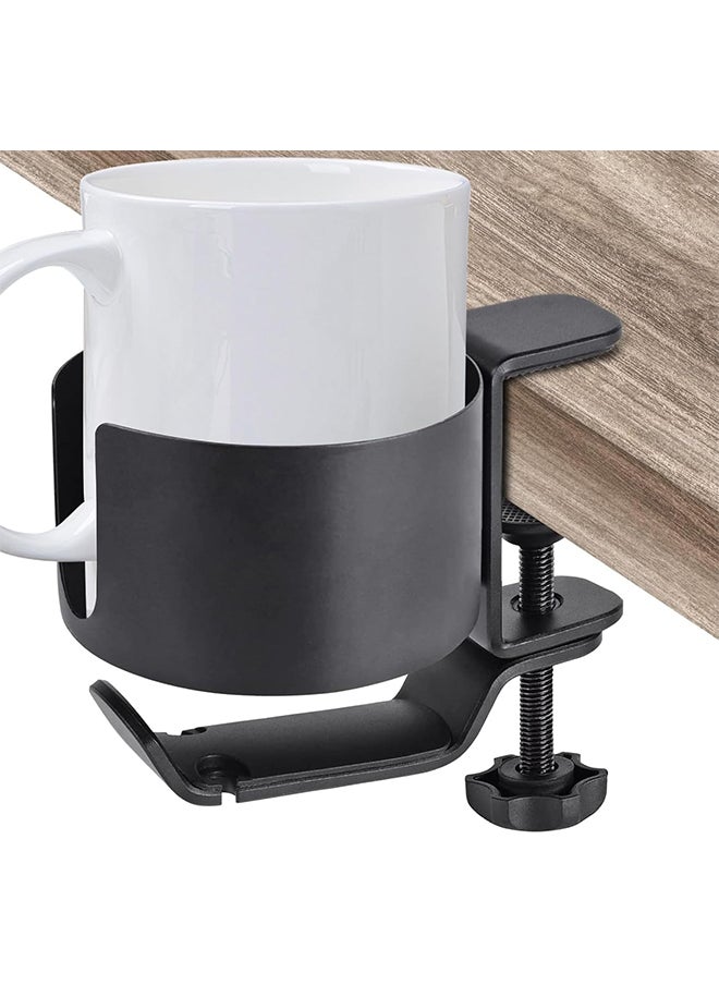 Hihonor Desktop Cup Holder,Spill Resistant Cup Holder Clip,2 in 1 Desktop Cup Holder,Clip-On Cup Holder,Easy Installation,Suitable for Water Bottle/Backpack/Cups  - Image 1