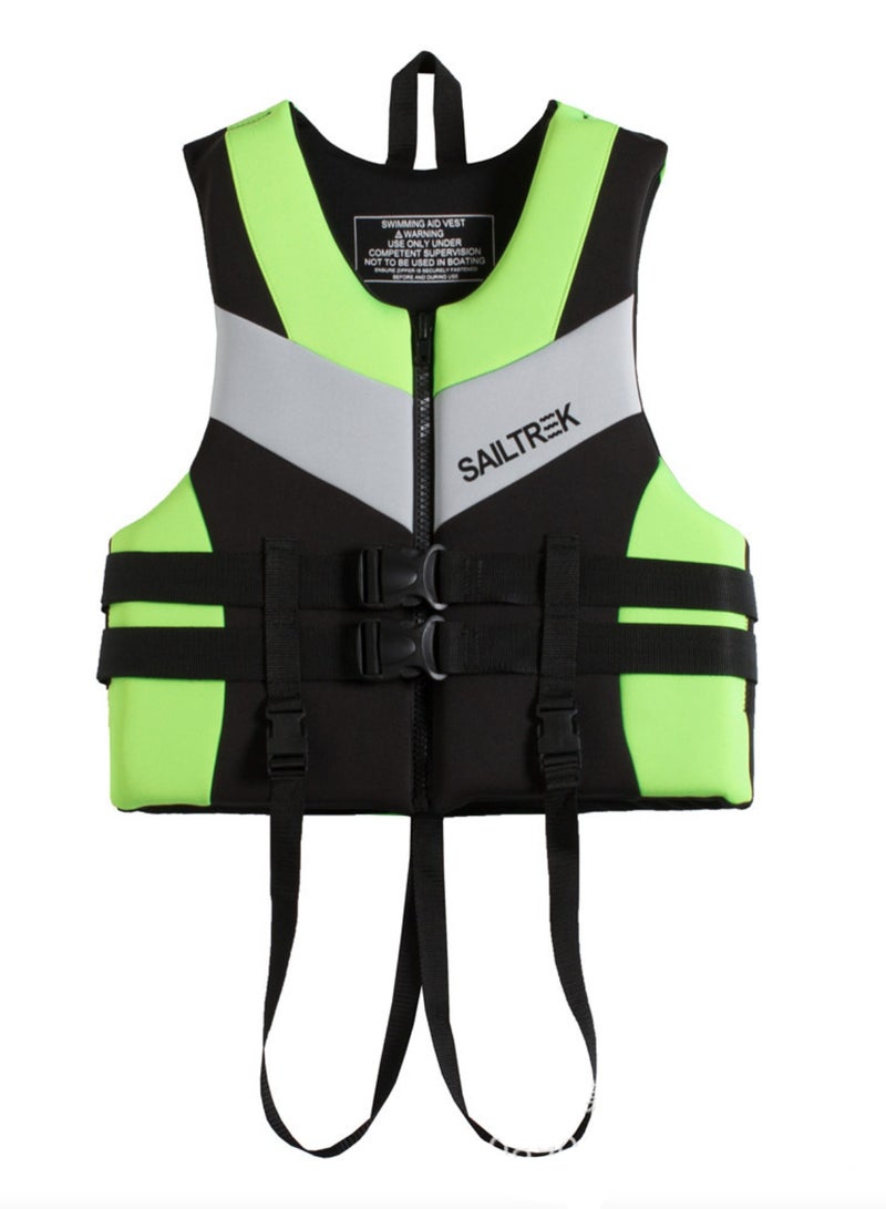 SAILTREK Swim Jacket - Neoprene Life Jacket, Buoyancy Aid Swim Vest with Adjustable Safety Strap for Snorkeling Swimming Kayaking, Water Sports Safety Adult Vest - Image 2