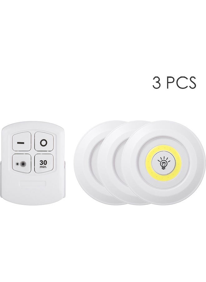 Loquat 3-Pack1W COB LED Puck Light White 20.00 x 6.50 x 11.00centimeter - Image 1