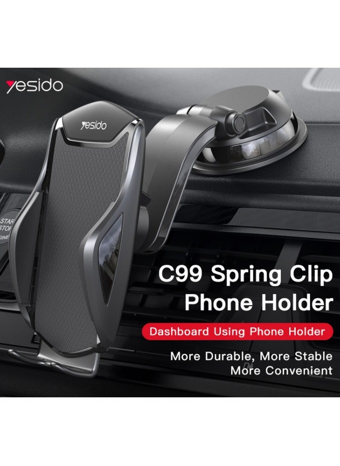 C99 Universal 360 Rotating Flexible Dashboard Truck Mobile Phone Holder For Car