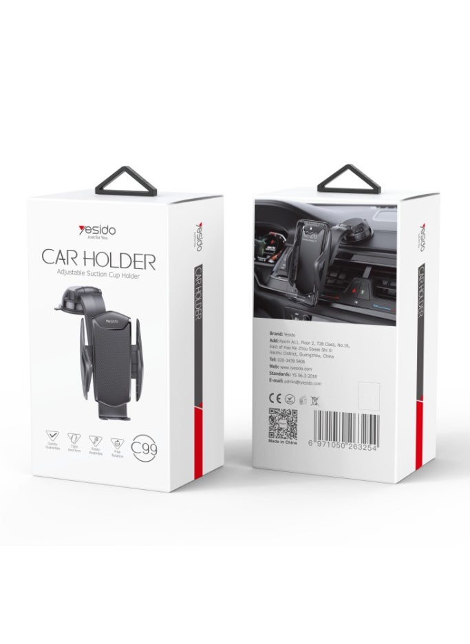 C99 Universal 360 Rotating Flexible Dashboard Truck Mobile Phone Holder For Car