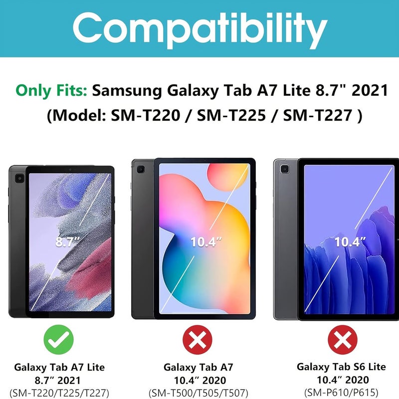 [2 Pack] Screen Protector for Samsung Galaxy Tab A7 Lite 8.7 Inch 9H Hardness Ultra HD - Image 2