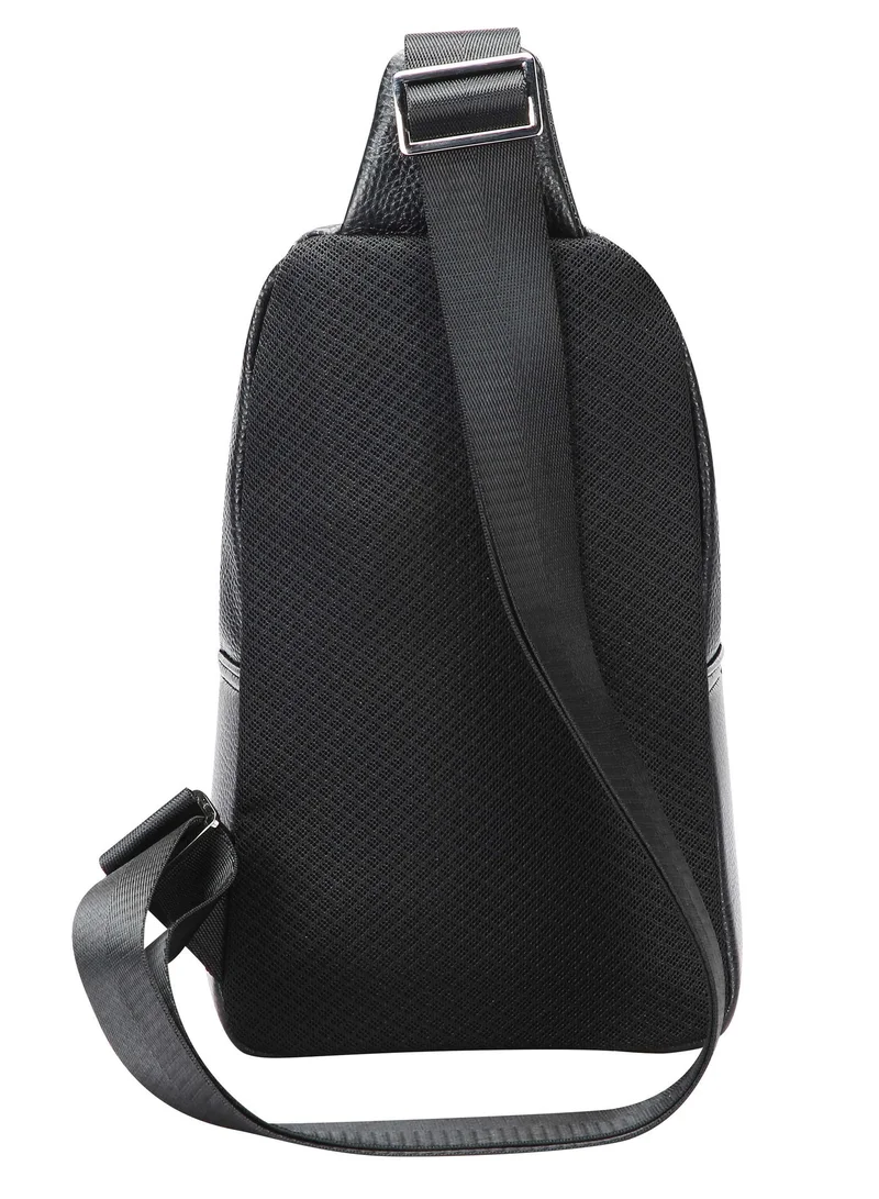 Bopai  Unisex Premium Side Sling Bag Water Resistant Cow Hide Leather Crossbody Bag for Travel Office Business Casual, BO-SL901, Black  | Best Price UAE