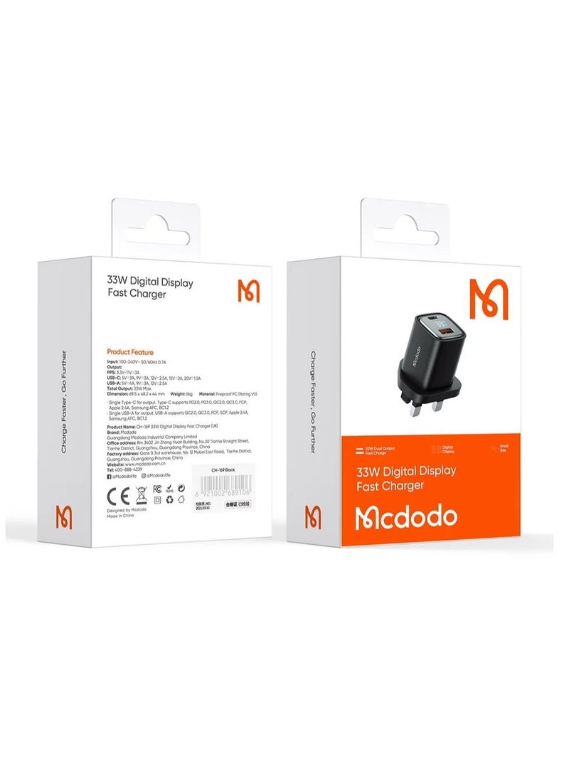 MCDODO CH-1691 33W Digital Display Fast Charger - Image 1