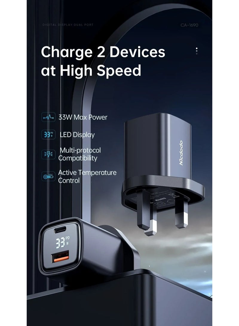 MCDODO CH-1691 33W Digital Display Fast Charger - Image 2